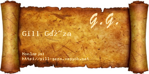 Gill Géza névjegykártya